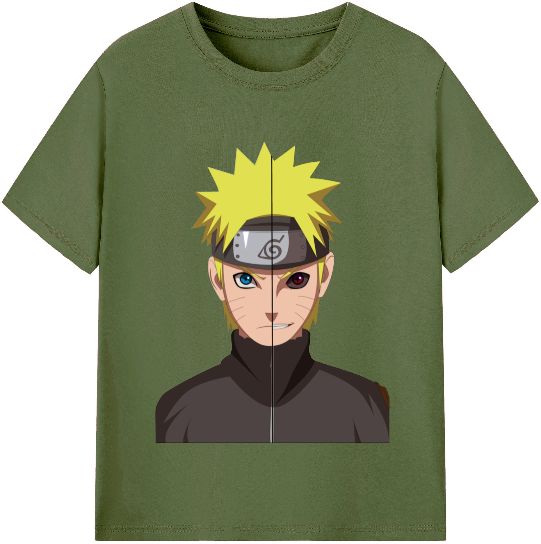 （画像用） NARUTO -ナルト- うずまき ナルト Uzumaki Naruto 綿100％半袖Tシャツ（フロントプリント）